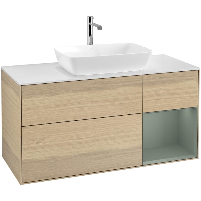 Tvättställsskåp Villeroy & Boch Finion med 3 Lådor Hylla och Bänkskiva för Fristående Tvättställ från Artis & Collaro