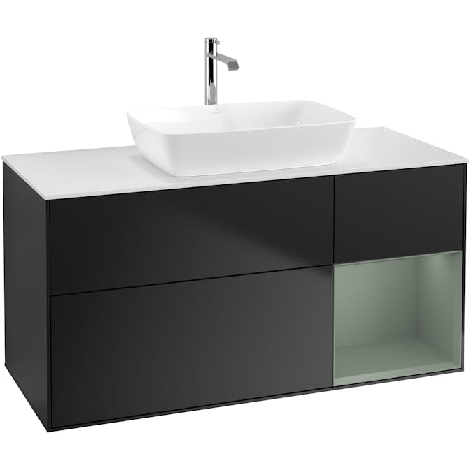 Tvättställsskåp Villeroy & Boch Finion med 3 Lådor Hylla och Bänkskiva för Fristående Tvättställ från Artis & Collaro