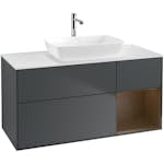 Tvättställsskåp Villeroy & Boch Finion med 3 Lådor Hylla och Bänkskiva för Fristående Tvättställ från Artis & Collaro