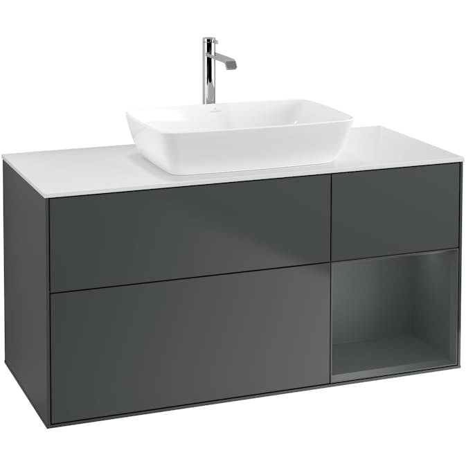 Tvättställsskåp Villeroy & Boch Finion med 3 Lådor Hylla och Bänkskiva för Fristående Tvättställ från Artis & Collaro