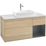 Tvättställsskåp Villeroy & Boch Finion med 3 Lådor Hylla och Bänkskiva för Fristående Tvättställ från Artis & Collaro
