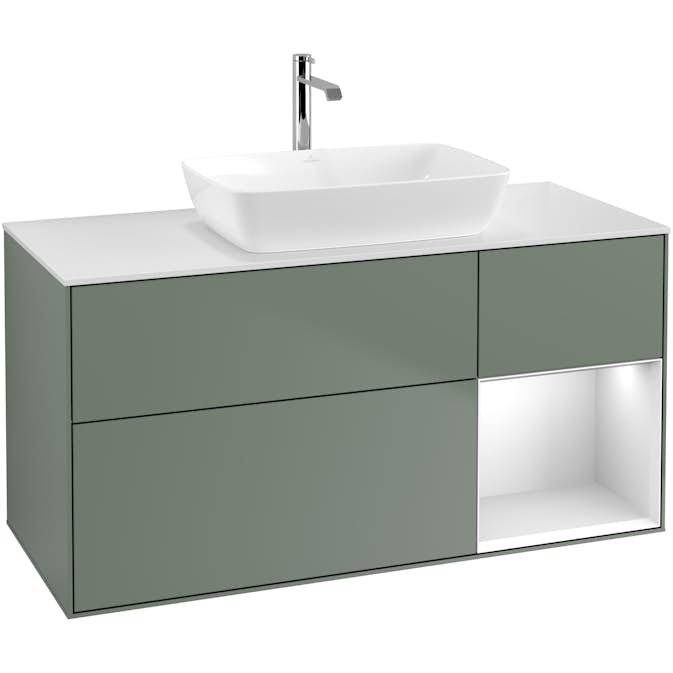 Tvättställsskåp Villeroy & Boch Finion med 3 Lådor Hylla och Bänkskiva för Fristående Tvättställ från Artis & Collaro