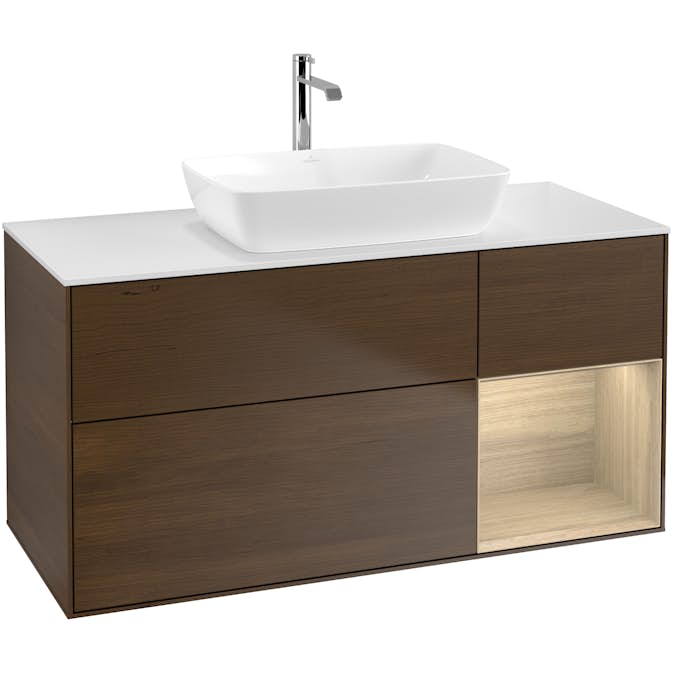 Tvättställsskåp Villeroy & Boch Finion med 3 Lådor Hylla och Bänkskiva för Fristående Tvättställ från Artis & Collaro