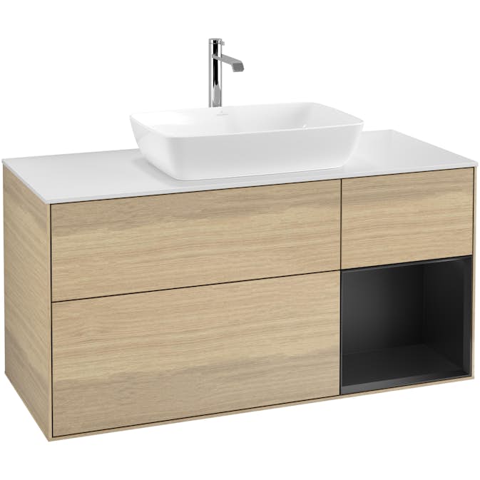 Tvättställsskåp Villeroy & Boch Finion med 3 Lådor Hylla och Bänkskiva för Fristående Tvättställ från Artis & Collaro