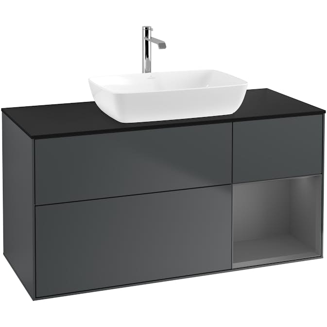 Tvättställsskåp Villeroy & Boch Finion med 3 Lådor Hylla och Bänkskiva för Fristående Tvättställ från Artis & Collaro