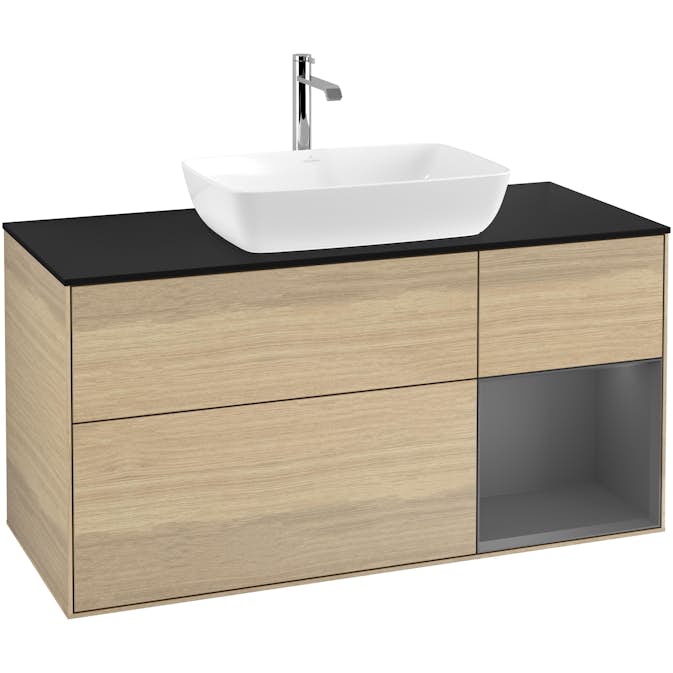 Tvättställsskåp Villeroy & Boch Finion med 3 Lådor Hylla och Bänkskiva för Fristående Tvättställ från Artis & Collaro