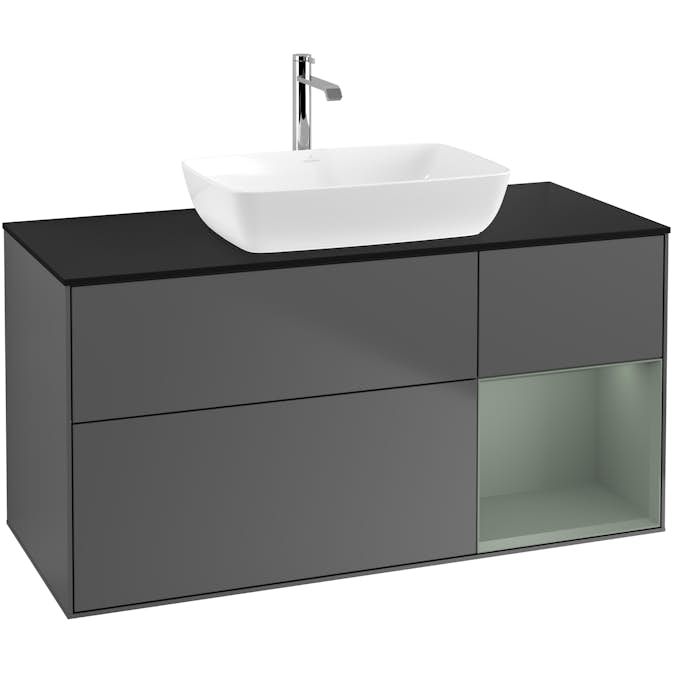 Tvättställsskåp Villeroy & Boch Finion med 3 Lådor Hylla och Bänkskiva för Fristående Tvättställ från Artis & Collaro