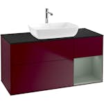 Tvättställsskåp Villeroy & Boch Finion med 3 Lådor Hylla och Bänkskiva för Fristående Tvättställ från Artis & Collaro