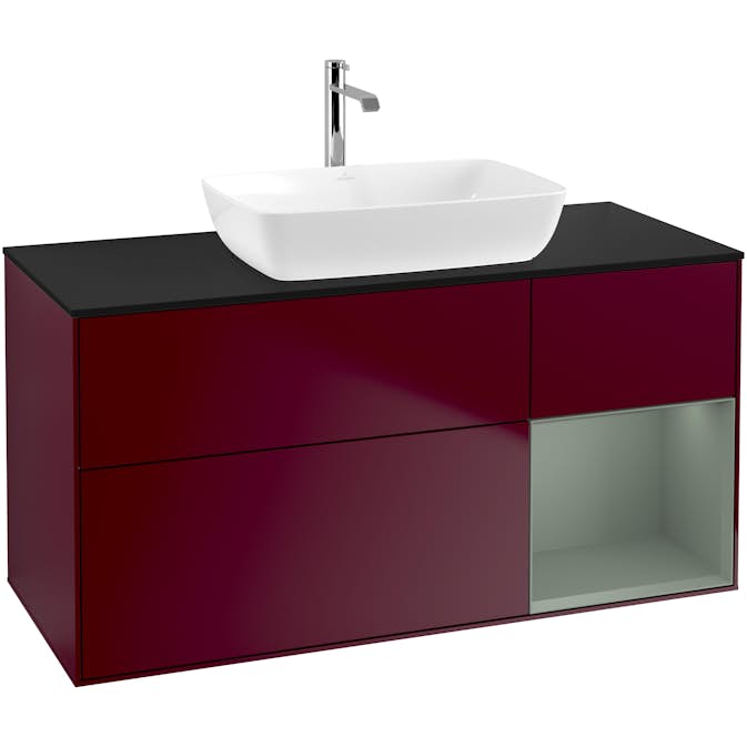 Tvättställsskåp Villeroy & Boch Finion med 3 Lådor Hylla och Bänkskiva för Fristående Tvättställ från Artis & Collaro