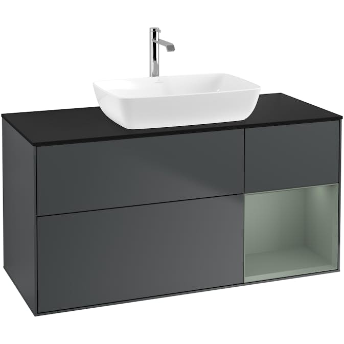 Tvättställsskåp Villeroy & Boch Finion med 3 Lådor Hylla och Bänkskiva för Fristående Tvättställ från Artis & Collaro