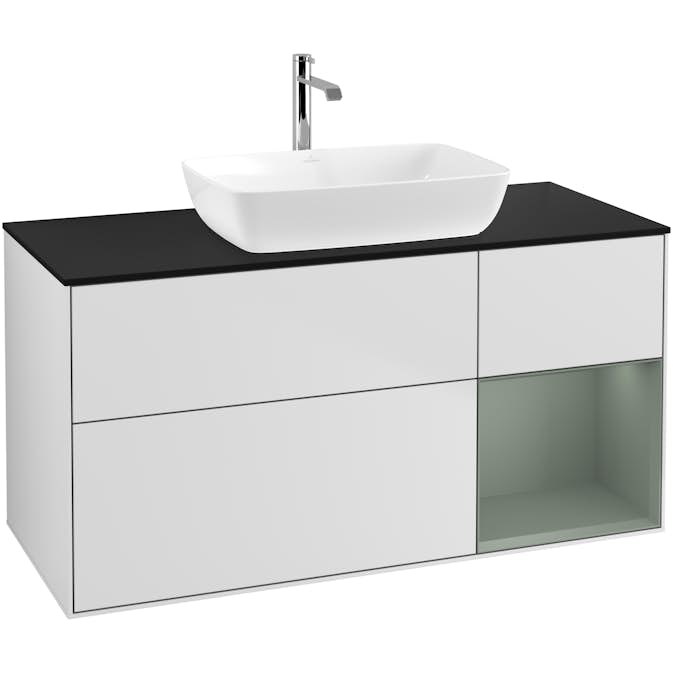 Tvättställsskåp Villeroy & Boch Finion med 3 Lådor Hylla och Bänkskiva för Fristående Tvättställ från Artis & Collaro