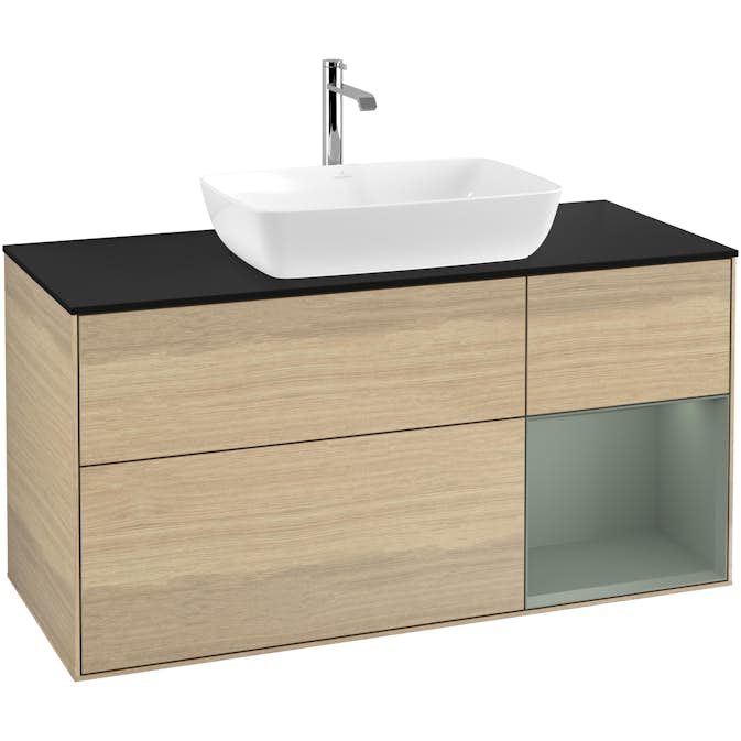 Tvättställsskåp Villeroy & Boch Finion med 3 Lådor Hylla och Bänkskiva för Fristående Tvättställ från Artis & Collaro