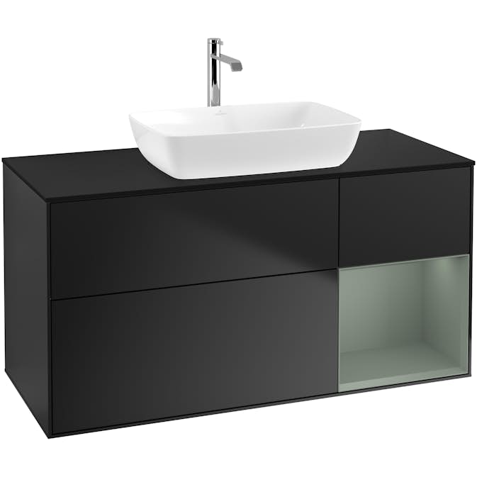 Tvättställsskåp Villeroy & Boch Finion med 3 Lådor Hylla och Bänkskiva för Fristående Tvättställ från Artis & Collaro