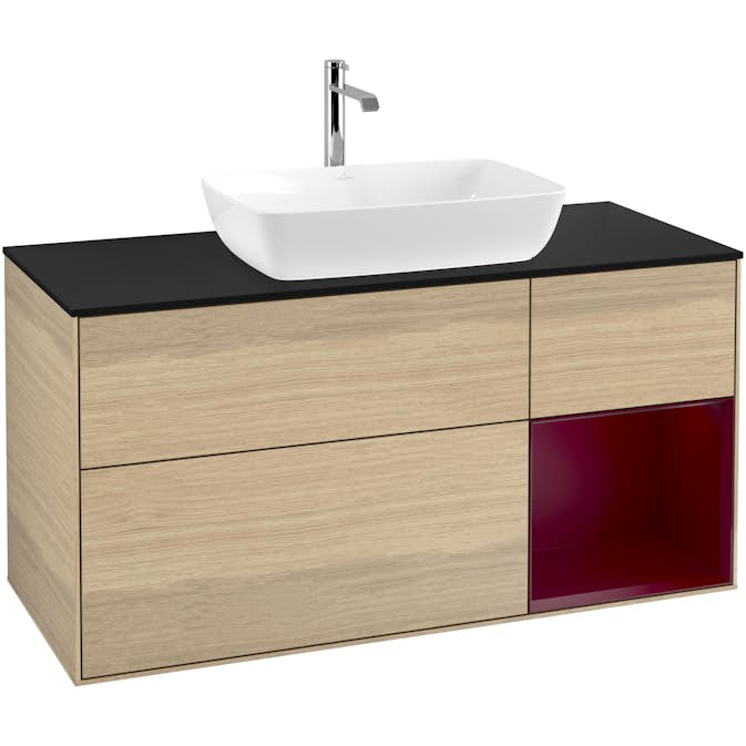 Tvättställsskåp Villeroy & Boch Finion med 3 Lådor Hylla och Bänkskiva för Fristående Tvättställ från Artis & Collaro