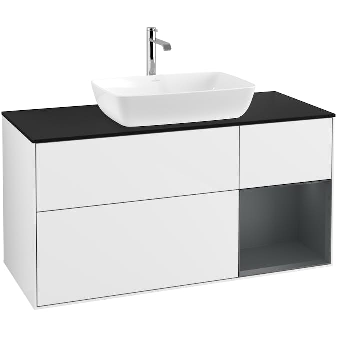 Tvättställsskåp Villeroy & Boch Finion med 3 Lådor Hylla och Bänkskiva för Fristående Tvättställ från Artis & Collaro