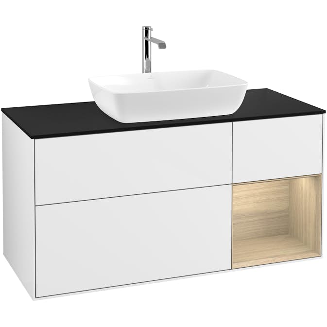Tvättställsskåp Villeroy & Boch Finion med 3 Lådor Hylla och Bänkskiva för Fristående Tvättställ från Artis & Collaro