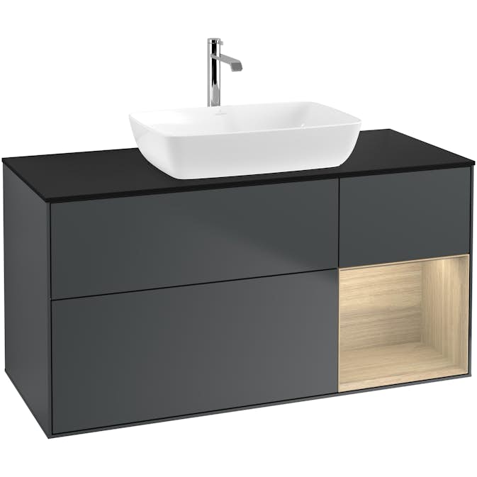 Tvättställsskåp Villeroy & Boch Finion med 3 Lådor Hylla och Bänkskiva för Fristående Tvättställ från Artis & Collaro