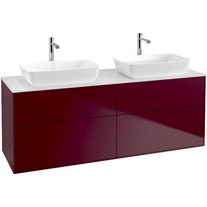 Tvättställsskåp Villeroy & Boch Finion med 4 Lådor och Bänkskiva för Två Fristående Tvättställ från Artis & Collaro