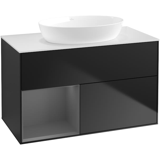 Tvättställsskåp Villeroy & Boch Finion med 2 Lådor Hylla och Bänkskiva för Fristående Tvättställ från Artis & Collaro