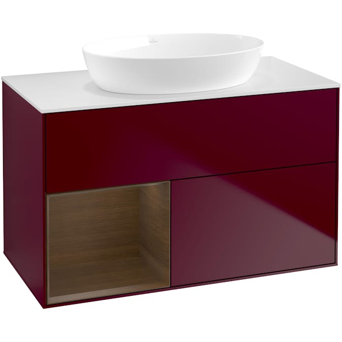 Tvättställsskåp Villeroy & Boch Finion med 2 Lådor Hylla och Bänkskiva för Fristående Tvättställ från Artis & Collaro