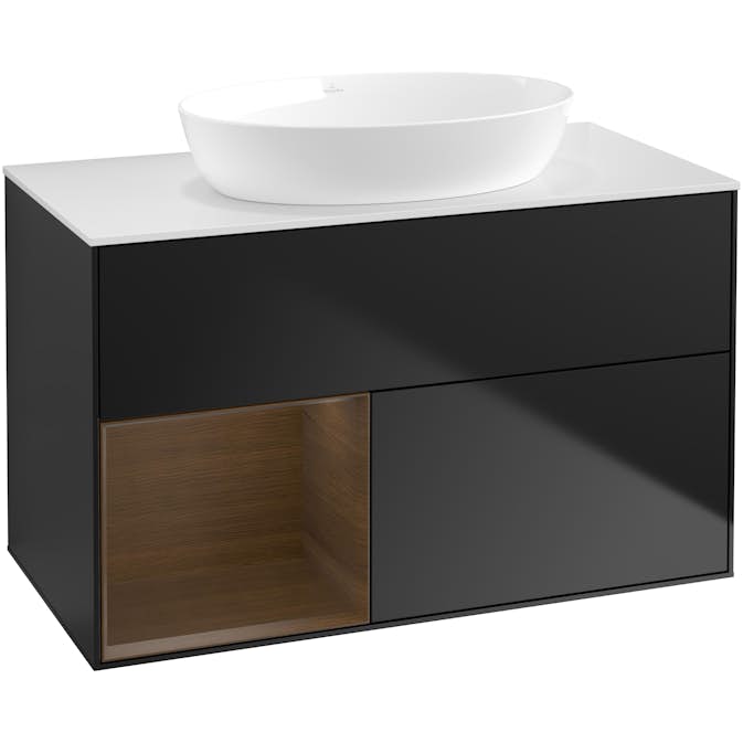 Tvättställsskåp Villeroy & Boch Finion med 2 Lådor Hylla och Bänkskiva för Fristående Tvättställ från Artis & Collaro
