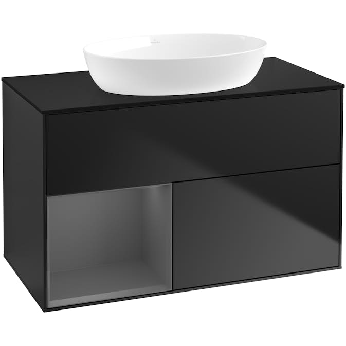 Tvättställsskåp Villeroy & Boch Finion med 2 Lådor Hylla och Bänkskiva för Fristående Tvättställ från Artis & Collaro