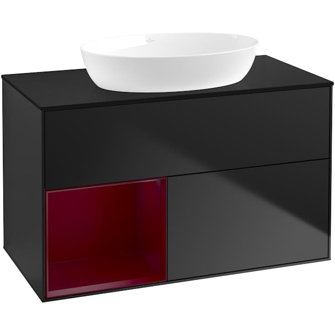 Tvättställsskåp Villeroy & Boch Finion med 2 Lådor Hylla och Bänkskiva för Fristående Tvättställ från Artis & Collaro