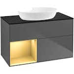 Tvättställsskåp Villeroy & Boch Finion med 2 Lådor Hylla och Bänkskiva för Fristående Tvättställ från Artis & Collaro