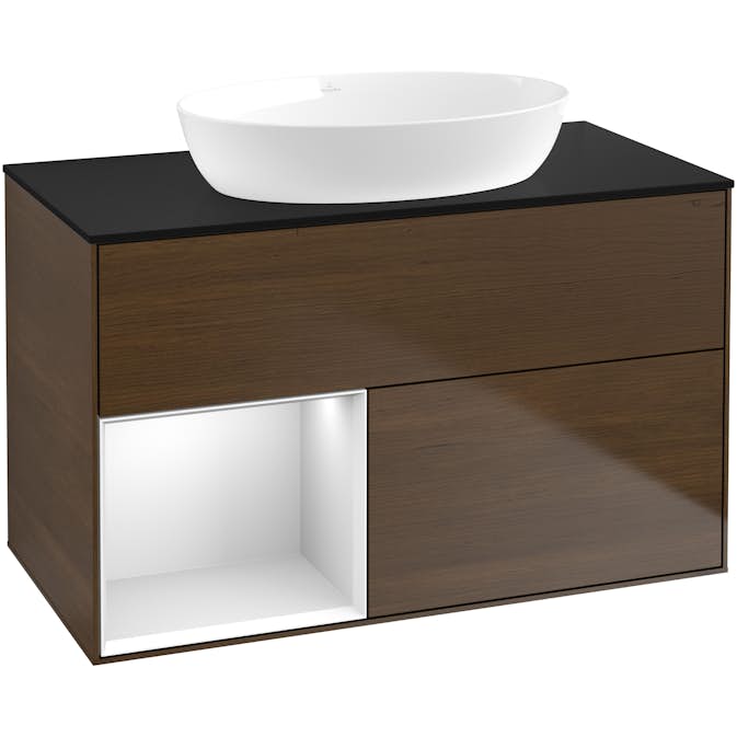 Tvättställsskåp Villeroy & Boch Finion med 2 Lådor Hylla och Bänkskiva för Fristående Tvättställ från Artis & Collaro