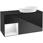 Tvättställsskåp Villeroy & Boch Finion med 3 Lådor Hylla och Bänkskiva för Ocentrerat Tvättställ från Artis & Collaro