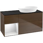 Tvättställsskåp Villeroy & Boch Finion med 3 Lådor Hylla och Bänkskiva för Ocentrerat Tvättställ från Artis & Collaro