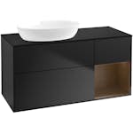 Tvättställsskåp Villeroy & Boch Finion med 3 Lådor Hylla och Bänkskiva för Ocentrerat Tvättställ från Artis & Collaro