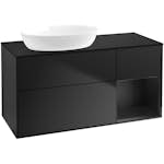 Tvättställsskåp Villeroy & Boch Finion med 3 Lådor Hylla och Bänkskiva för Ocentrerat Tvättställ från Artis & Collaro