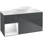 Tvättställsskåp Villeroy & Boch Finion med 3 Lådor Hylla och Bänkskiva för Fristående Tvättställ från Artis & Collaro