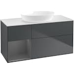 Tvättställsskåp Villeroy & Boch Finion med 3 Lådor Hylla och Bänkskiva för Fristående Tvättställ från Artis & Collaro