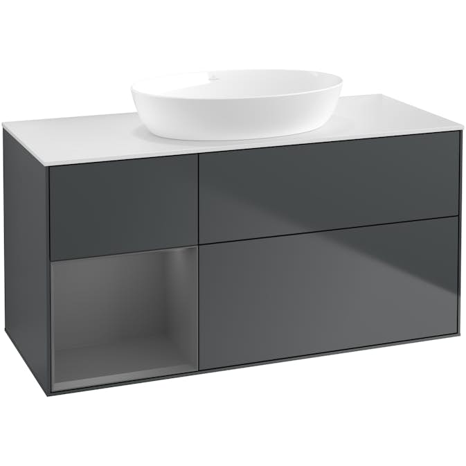 Tvättställsskåp Villeroy & Boch Finion med 3 Lådor Hylla och Bänkskiva för Fristående Tvättställ från Artis & Collaro