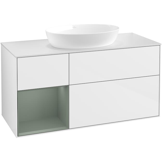 Tvättställsskåp Villeroy & Boch Finion med 3 Lådor Hylla och Bänkskiva för Fristående Tvättställ från Artis & Collaro