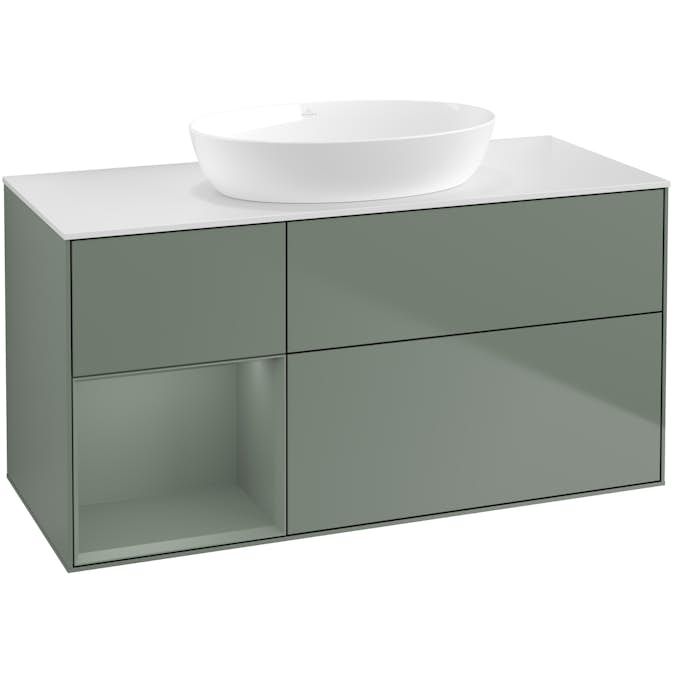 Tvättställsskåp Villeroy & Boch Finion med 3 Lådor Hylla och Bänkskiva för Fristående Tvättställ från Artis & Collaro