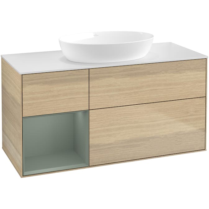 Tvättställsskåp Villeroy & Boch Finion med 3 Lådor Hylla och Bänkskiva för Fristående Tvättställ från Artis & Collaro