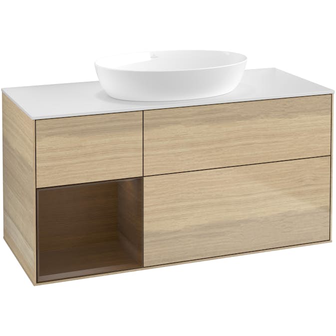 Tvättställsskåp Villeroy & Boch Finion med 3 Lådor Hylla och Bänkskiva för Fristående Tvättställ från Artis & Collaro