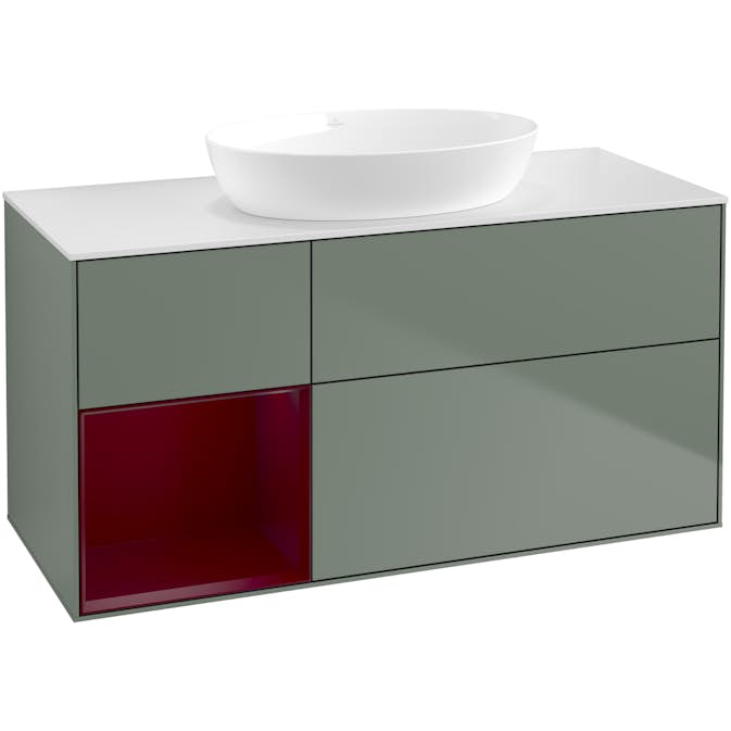 Tvättställsskåp Villeroy & Boch Finion med 3 Lådor Hylla och Bänkskiva för Fristående Tvättställ från Artis & Collaro