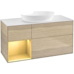 Tvättställsskåp Villeroy & Boch Finion med 3 Lådor Hylla och Bänkskiva för Fristående Tvättställ från Artis & Collaro