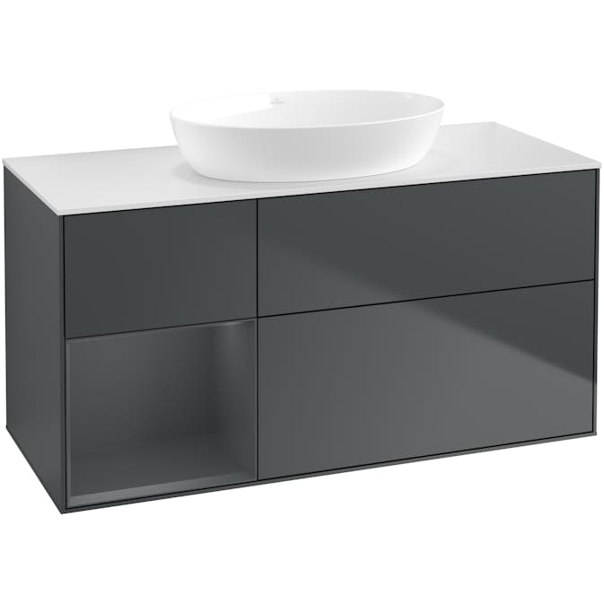Tvättställsskåp Villeroy & Boch Finion med 3 Lådor Hylla och Bänkskiva för Fristående Tvättställ från Artis & Collaro
