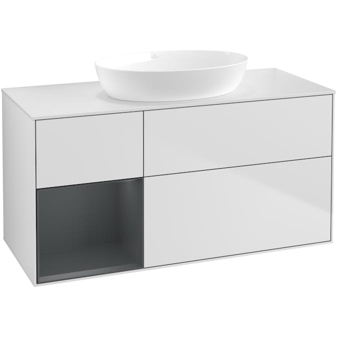 Tvättställsskåp Villeroy & Boch Finion med 3 Lådor Hylla och Bänkskiva för Fristående Tvättställ från Artis & Collaro