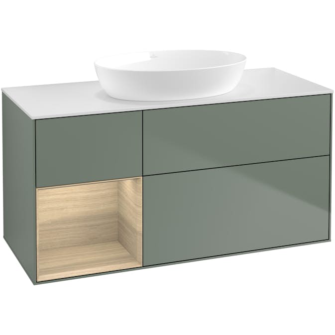 Tvättställsskåp Villeroy & Boch Finion med 3 Lådor Hylla och Bänkskiva för Fristående Tvättställ från Artis & Collaro