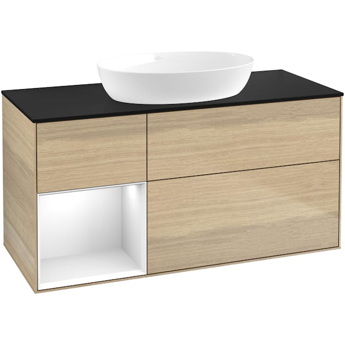 Tvättställsskåp Villeroy & Boch Finion med 3 Lådor Hylla och Bänkskiva för Fristående Tvättställ från Artis & Collaro