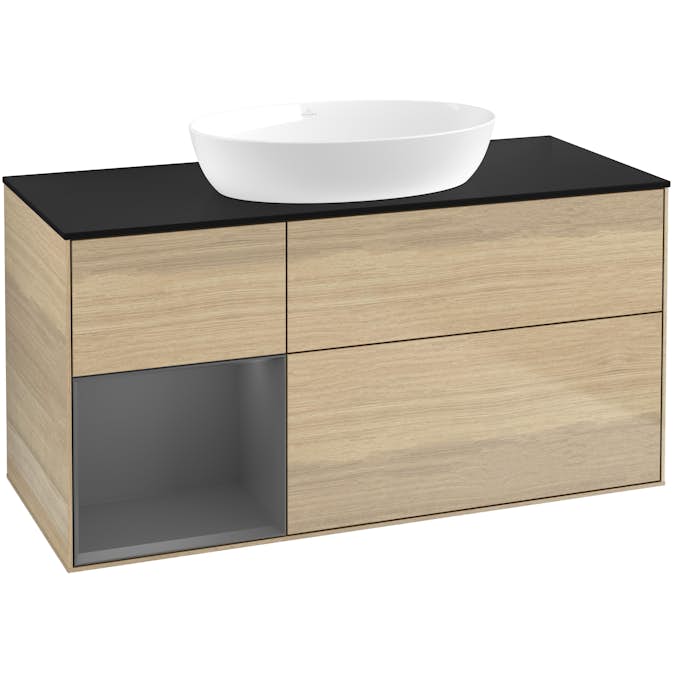 Tvättställsskåp Villeroy & Boch Finion med 3 Lådor Hylla och Bänkskiva för Fristående Tvättställ från Artis & Collaro