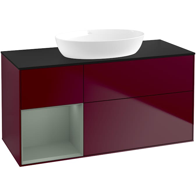 Tvättställsskåp Villeroy & Boch Finion med 3 Lådor Hylla och Bänkskiva för Fristående Tvättställ från Artis & Collaro