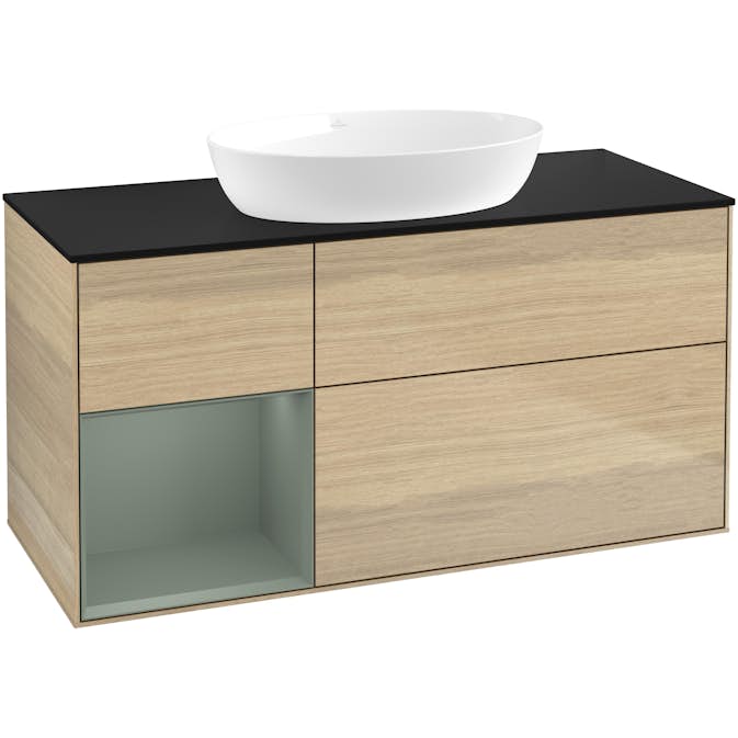 Tvättställsskåp Villeroy & Boch Finion med 3 Lådor Hylla och Bänkskiva för Fristående Tvättställ från Artis & Collaro