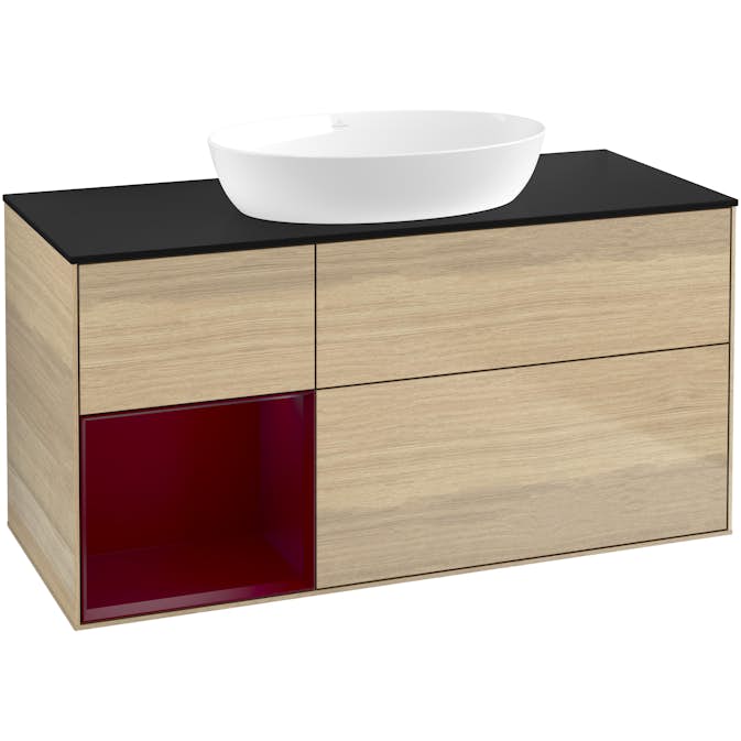 Tvättställsskåp Villeroy & Boch Finion med 3 Lådor Hylla och Bänkskiva för Fristående Tvättställ från Artis & Collaro